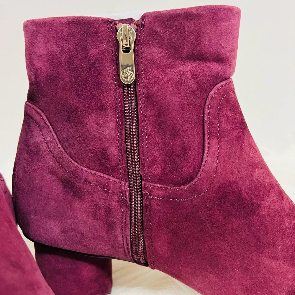 Draper James Bethany Booties in Burgundy size 10 NWOB
